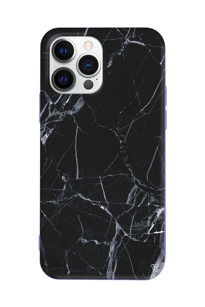 Siyah Catlak Lansman Model İçi Kadife Silikon Telefon Kılıfı