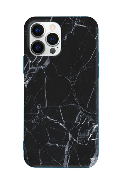 Siyah Catlak Lansman Model İçi Kadife Silikon Telefon Kılıfı