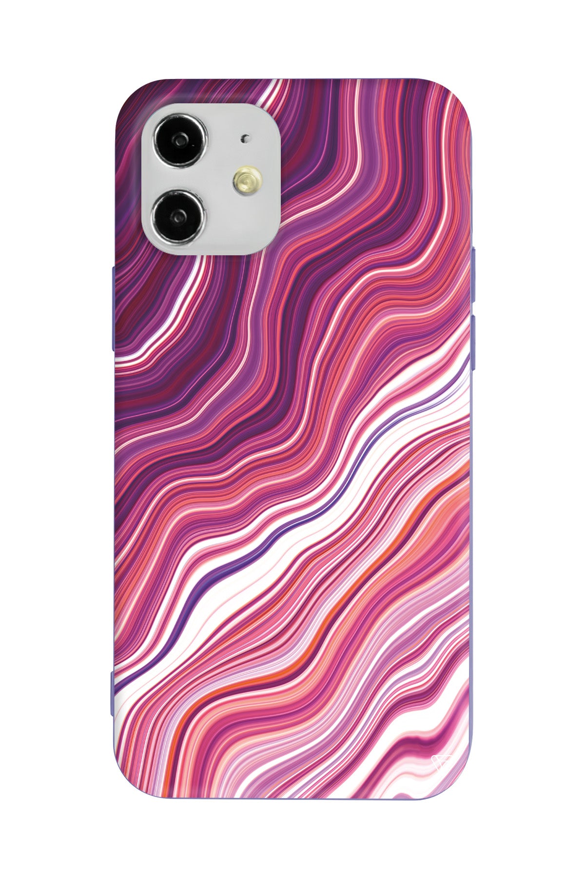 Pink Marble Lansman Model İçi Kadife Silikon Telefon Kılıfı