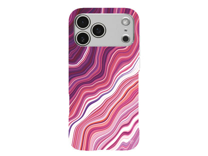 Pink Marble Lansman Model İçi Kadife Silikon Telefon Kılıfı