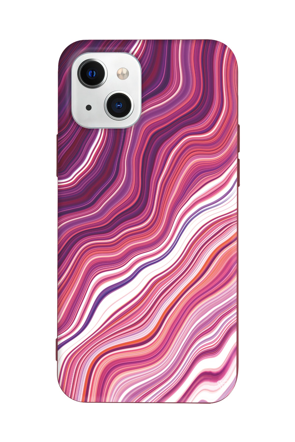 Pink Marble Lansman Model İçi Kadife Silikon Telefon Kılıfı