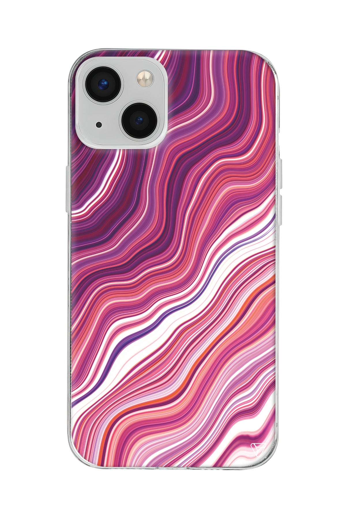 Pink Marble Lansman Model İçi Kadife Silikon Telefon Kılıfı
