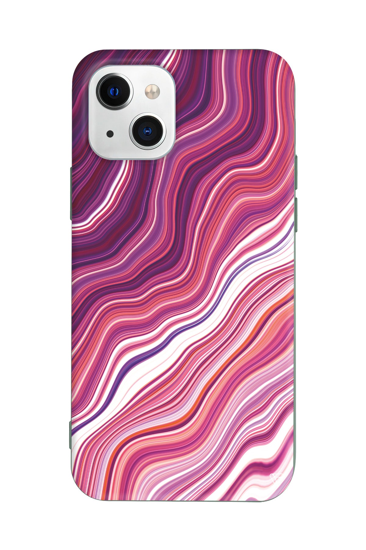 Pink Marble Lansman Model İçi Kadife Silikon Telefon Kılıfı