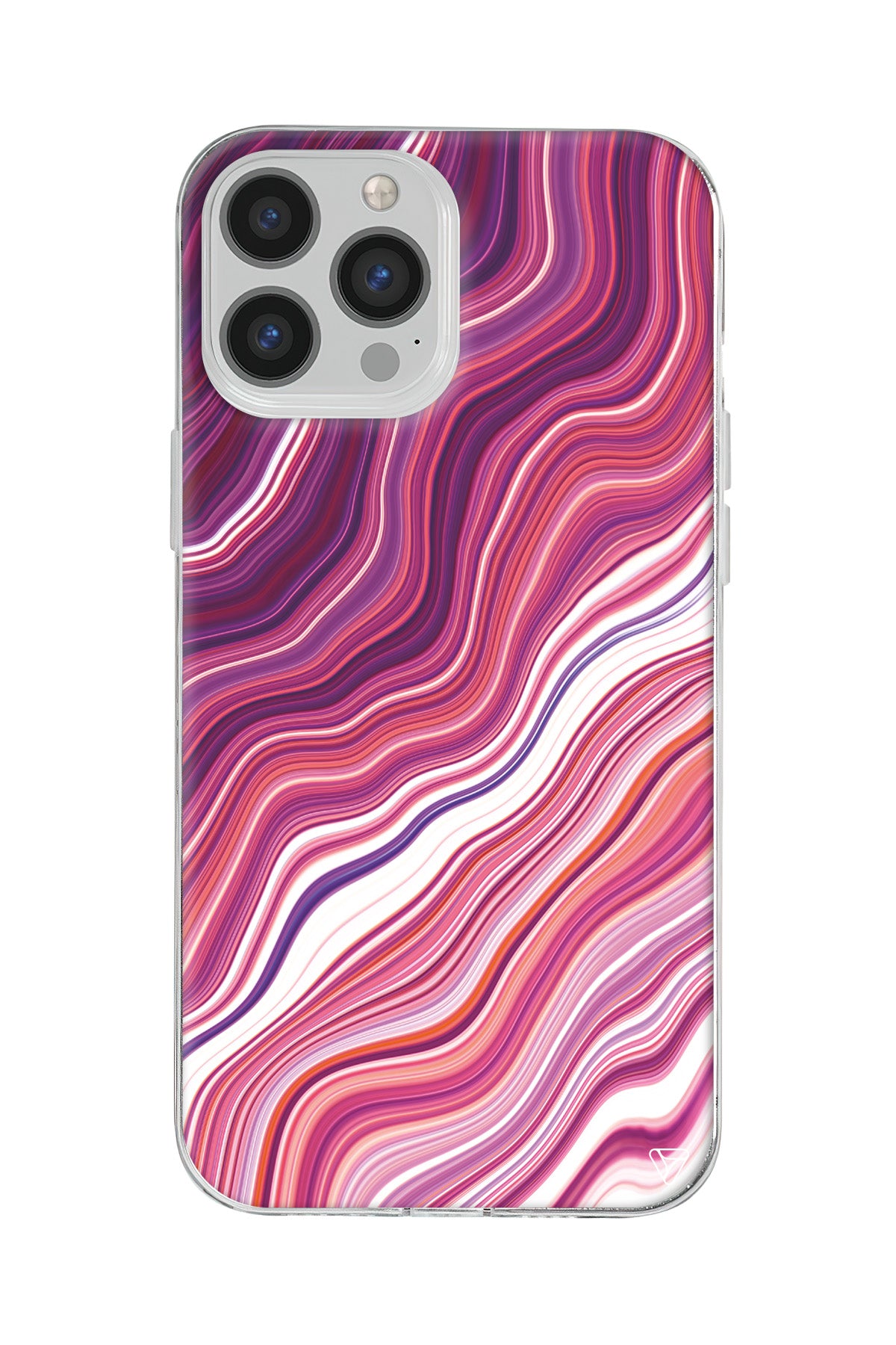Pink Marble Lansman Model İçi Kadife Silikon Telefon Kılıfı