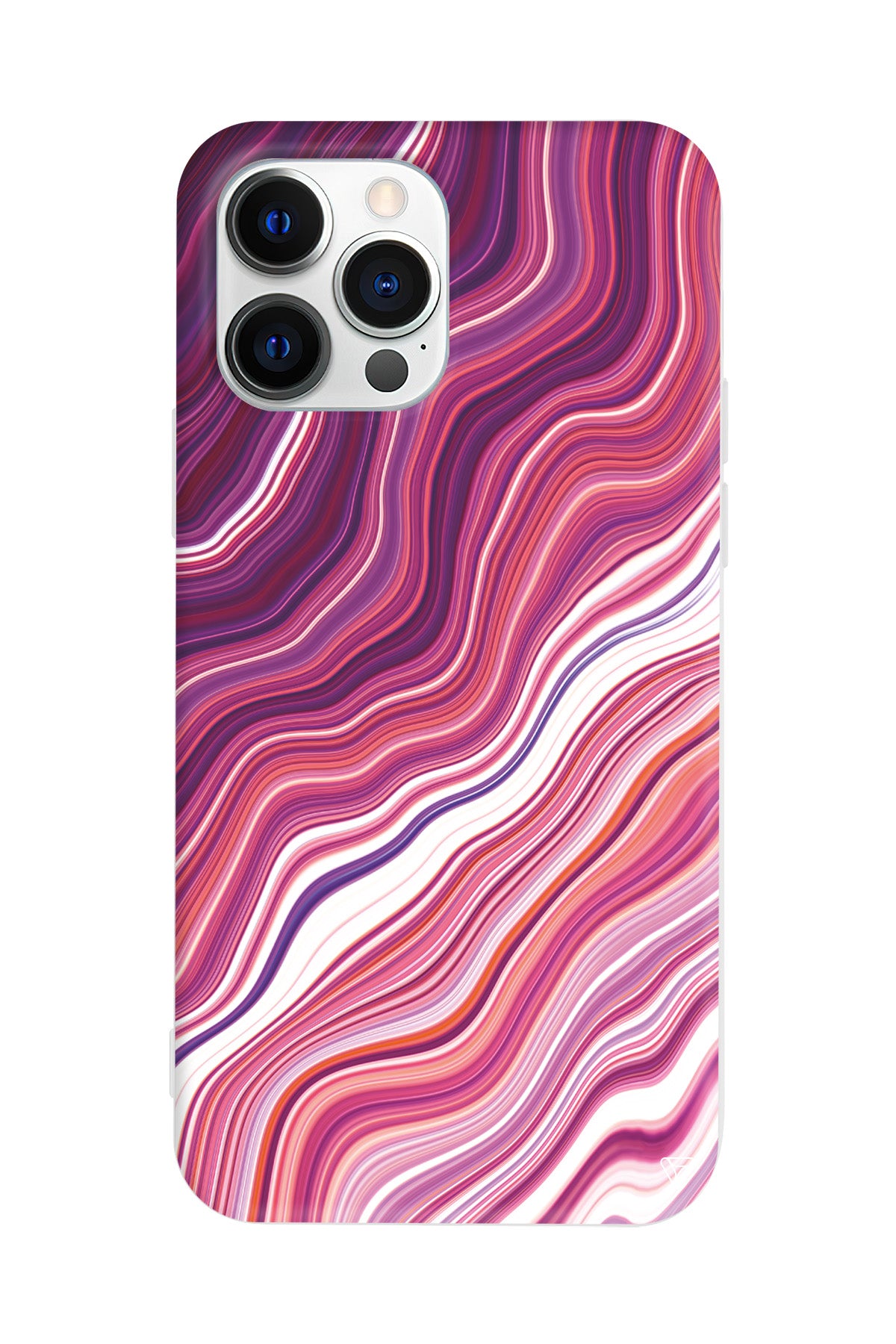 Pink Marble Lansman Model İçi Kadife Silikon Telefon Kılıfı