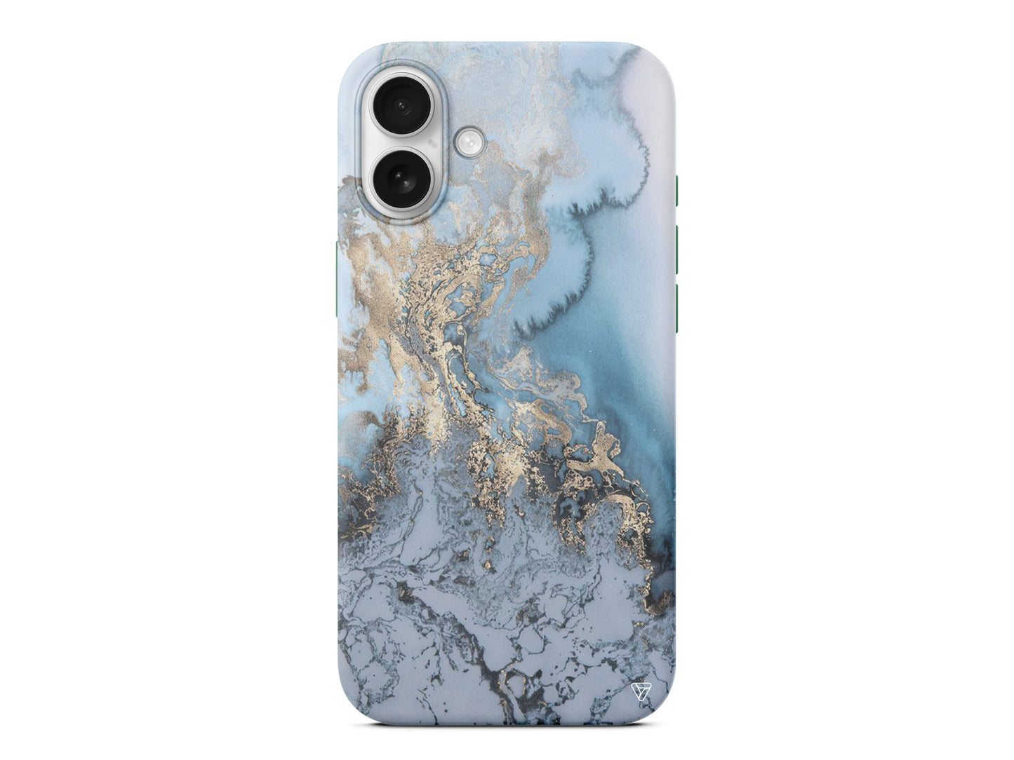 Gold and Cyan Lansman Model İçi Kadife Silikon Telefon Kılıfı