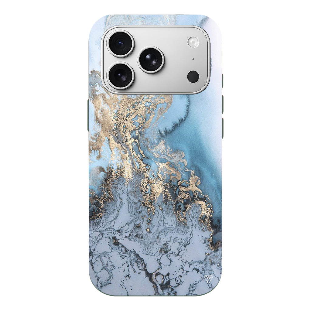 Gold and Cyan Lansman Model İçi Kadife Silikon Telefon Kılıfı