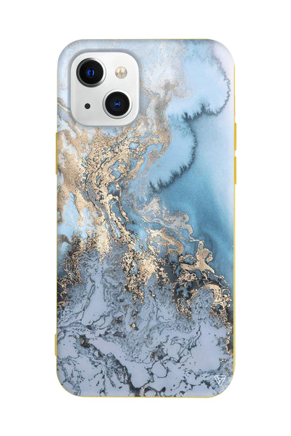 Gold and Cyan Lansman Model İçi Kadife Silikon Telefon Kılıfı – Plus Serisine Özel