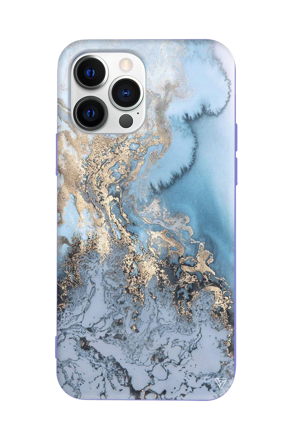 Gold and Cyan Lansman Model İçi Kadife Silikon Telefon Kılıfı