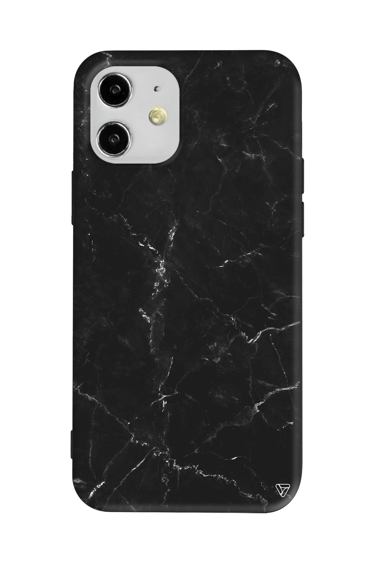 Black Marble Lansman Model İçi Kadife Silikon Telefon Kılıfı