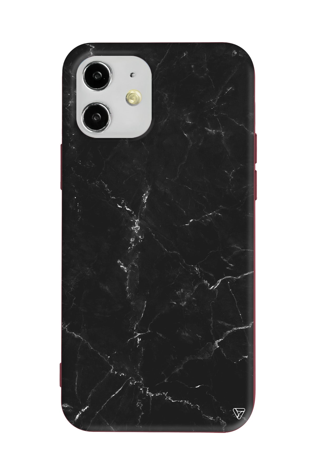 Black Marble Lansman Model İçi Kadife Silikon Telefon Kılıfı