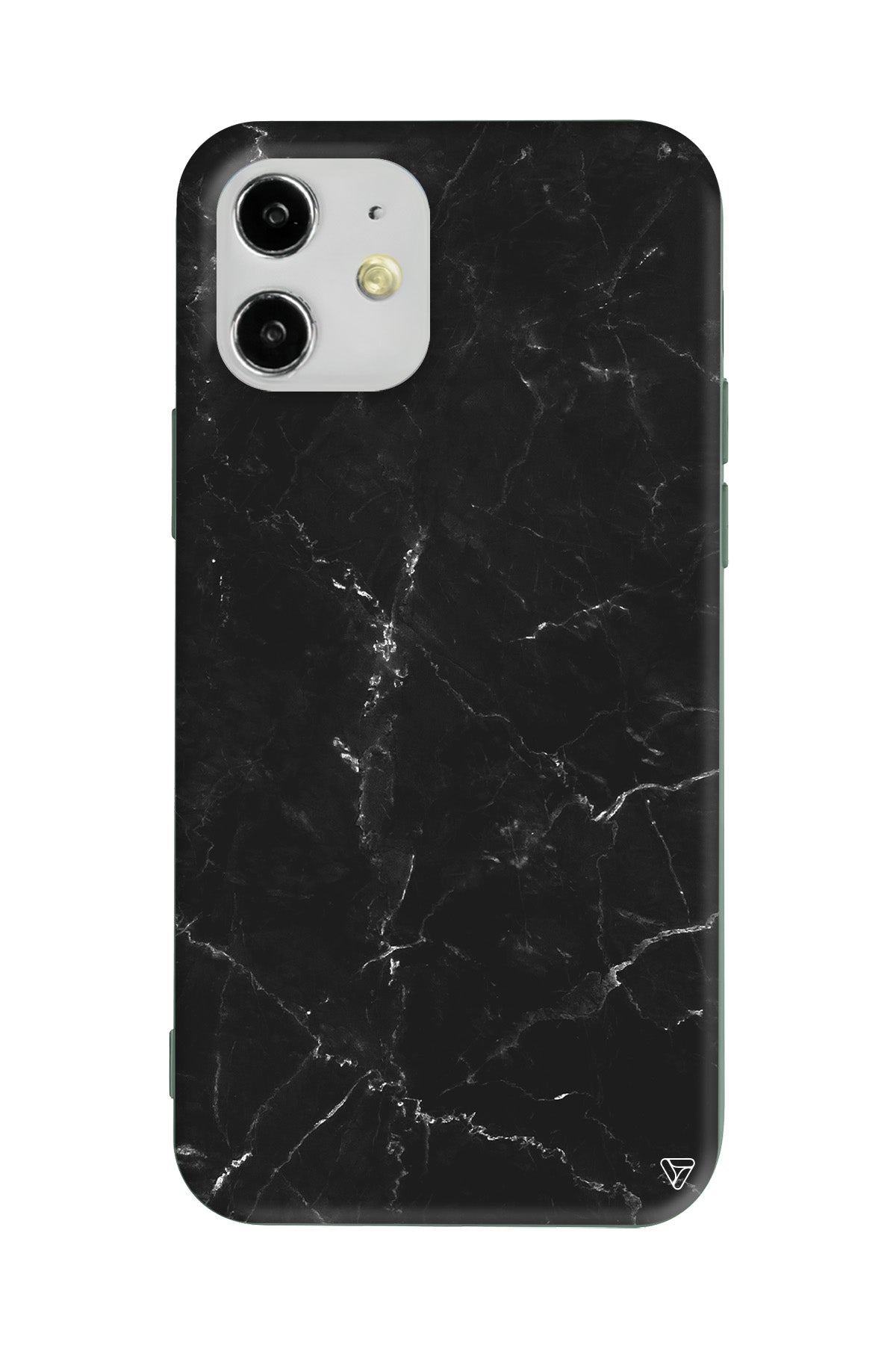 Black Marble Lansman Model İçi Kadife Silikon Telefon Kılıfı