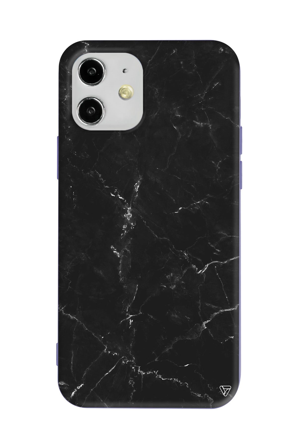 Black Marble Lansman Model İçi Kadife Silikon Telefon Kılıfı