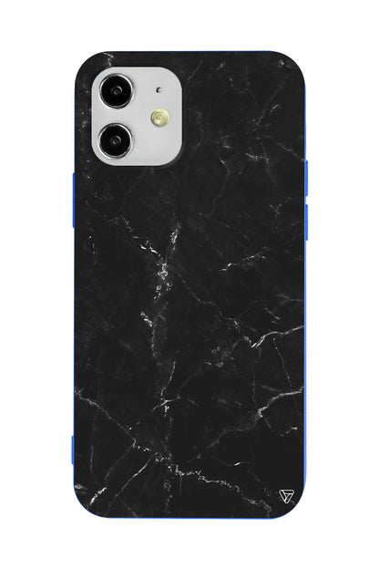 Black Marble Lansman Model İçi Kadife Silikon Telefon Kılıfı