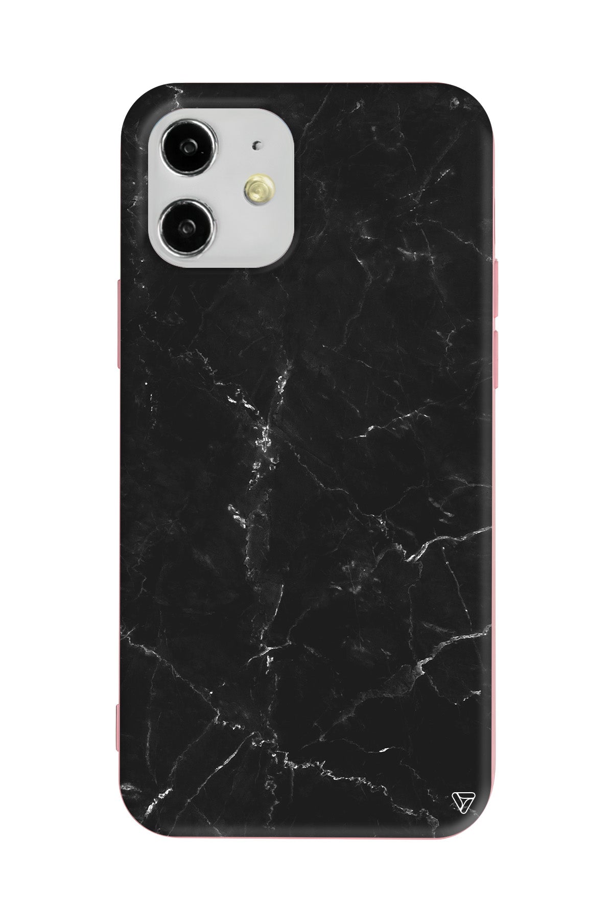 Black Marble Lansman Model İçi Kadife Silikon Telefon Kılıfı