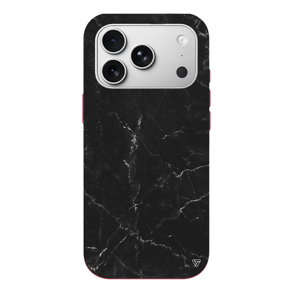 Black Marble Lansman Model İçi Kadife Silikon Telefon Kılıfı