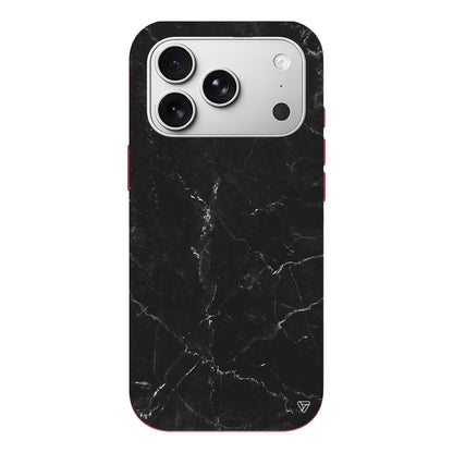 Black Marble Lansman Model İçi Kadife Silikon Telefon Kılıfı