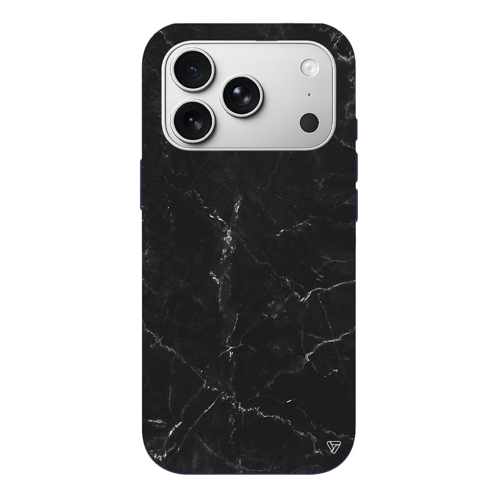 Black Marble Lansman Model İçi Kadife Silikon Telefon Kılıfı