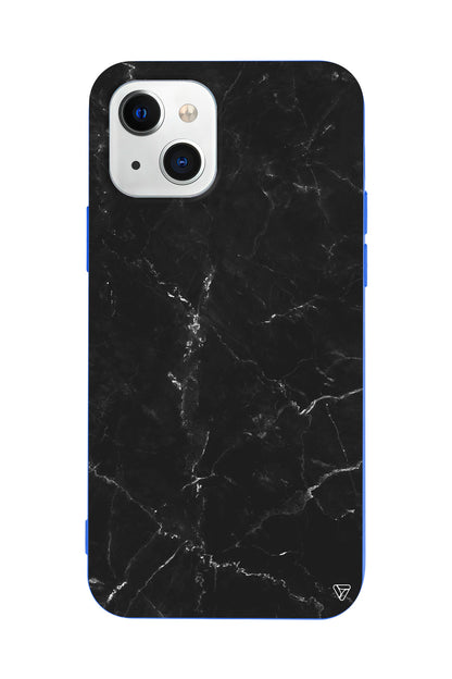 Black Marble Lansman Model İçi Kadife Silikon Telefon Kılıfı – Plus Serisine Özel