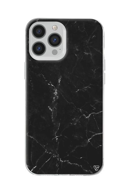 Black Marble Lansman Model İçi Kadife Silikon Telefon Kılıfı