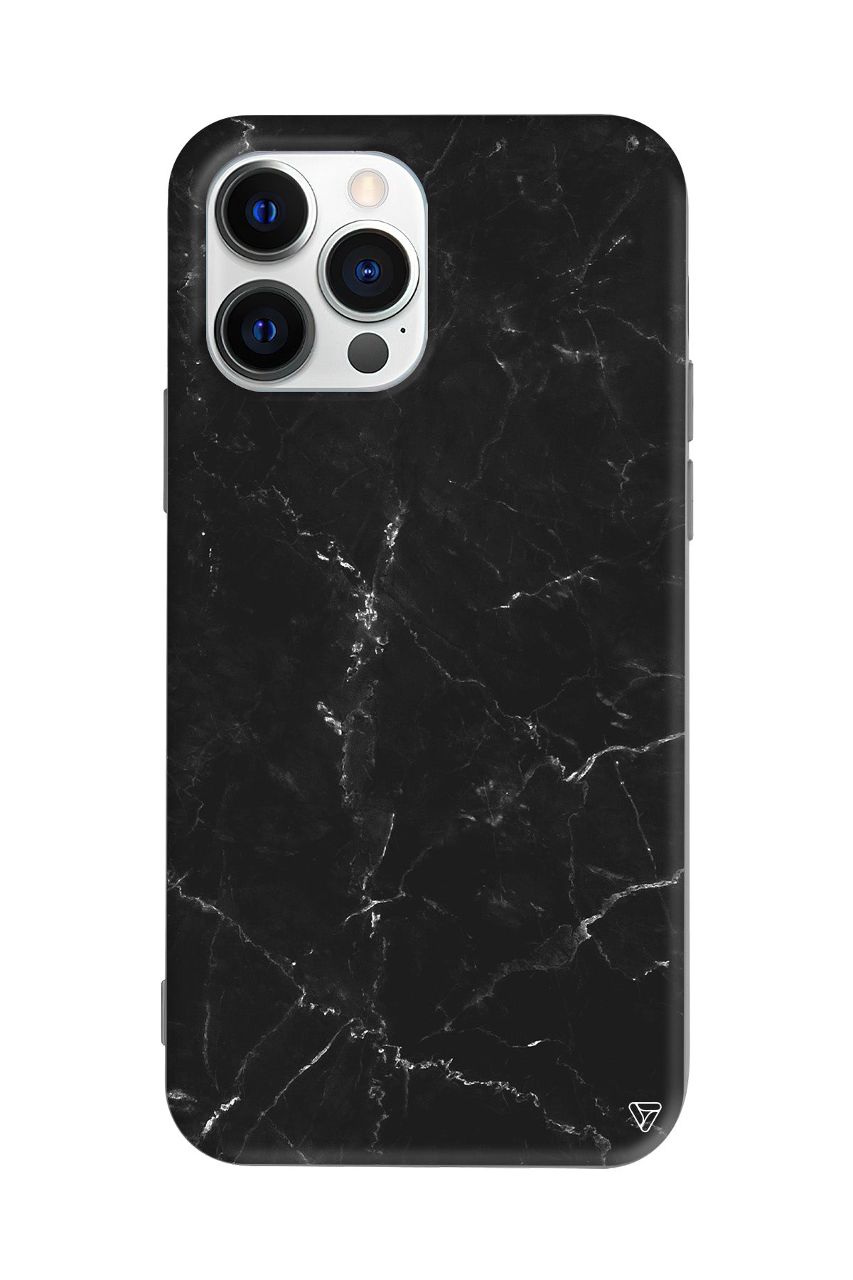 Black Marble Lansman Model İçi Kadife Silikon Telefon Kılıfı