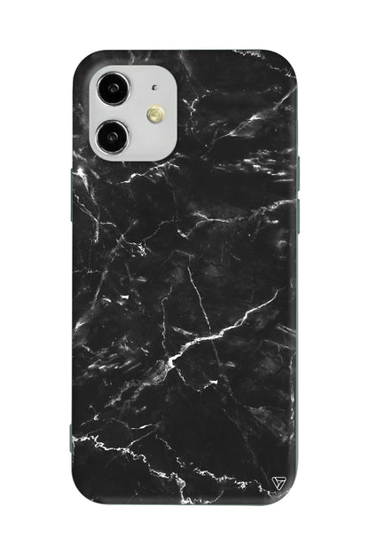 Black Marble 2 Lansman Model İçi Kadife Silikon Telefon Kılıfı