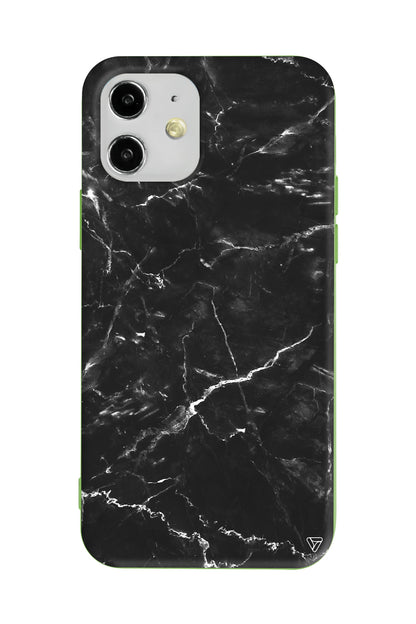 Black Marble 2 Lansman Model İçi Kadife Silikon Telefon Kılıfı