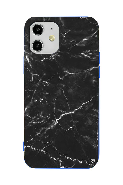 Black Marble 2 Lansman Model İçi Kadife Silikon Telefon Kılıfı