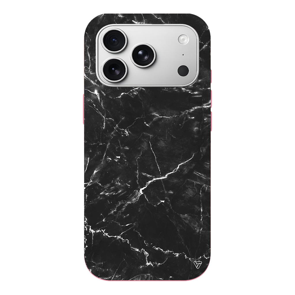 Black Marble 2 Lansman Model İçi Kadife Silikon Telefon Kılıfı