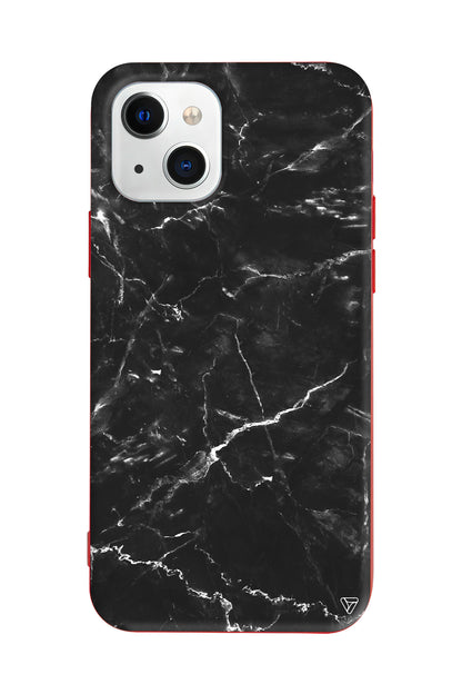 Black Marble 2 Lansman Model İçi Kadife Silikon Telefon Kılıfı – Plus Serisine Özel
