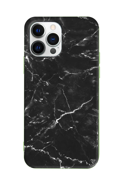 Black Marble 2 Lansman Model İçi Kadife Silikon Telefon Kılıfı