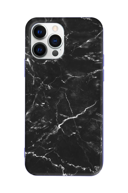Black Marble 2 Lansman Model İçi Kadife Silikon Telefon Kılıfı