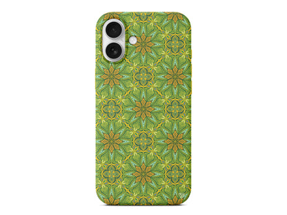 Yeşil Desen Lansman Model İçi Kadife Silikon Telefon Kılıfı