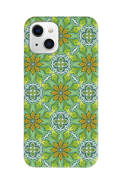 Yeşil Desen Lansman Model İçi Kadife Silikon Telefon Kılıfı – Plus Serisine Özel