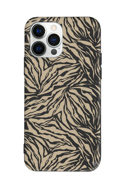 Leopar Deseni Lansman Model İçi Kadife Silikon Telefon Kılıfı