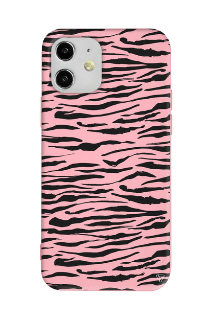 Zebra Lansman Model İçi Kadife Silikon Telefon Kılıfı