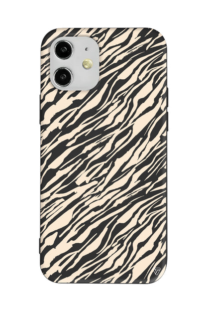 Capraz Zebra Gold Lansman Model İçi Kadife Silikon Telefon Kılıfı