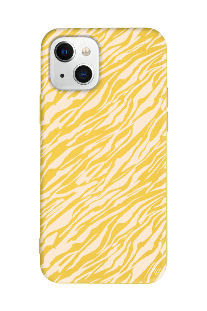 Capraz Zebra Gold Lansman Model İçi Kadife Silikon Telefon Kılıfı