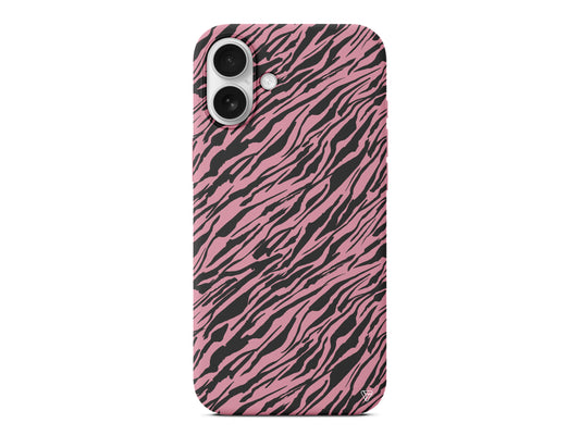 Capraz Zebra Siyah Lansman Model İçi Kadife Silikon Telefon Kılıfı – Plus Serisine Özel