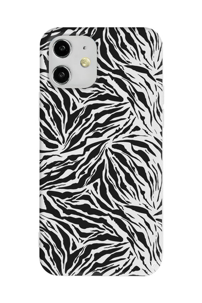 Leopar Siyah Lansman Model İçi Kadife Silikon Telefon Kılıfı