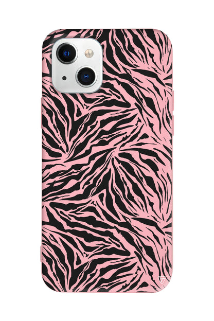 Leopar Siyah Lansman Model İçi Kadife Silikon Telefon Kılıfı