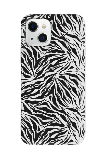 Leopar Siyah Lansman Model İçi Kadife Silikon Telefon Kılıfı