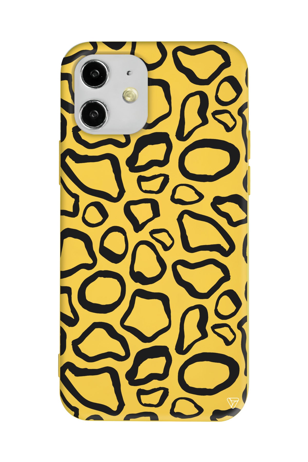 Siyah Pattern Lansman Model İçi Kadife Silikon Telefon Kılıfı