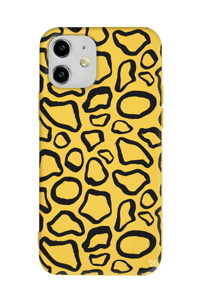 Siyah Pattern Lansman Model İçi Kadife Silikon Telefon Kılıfı