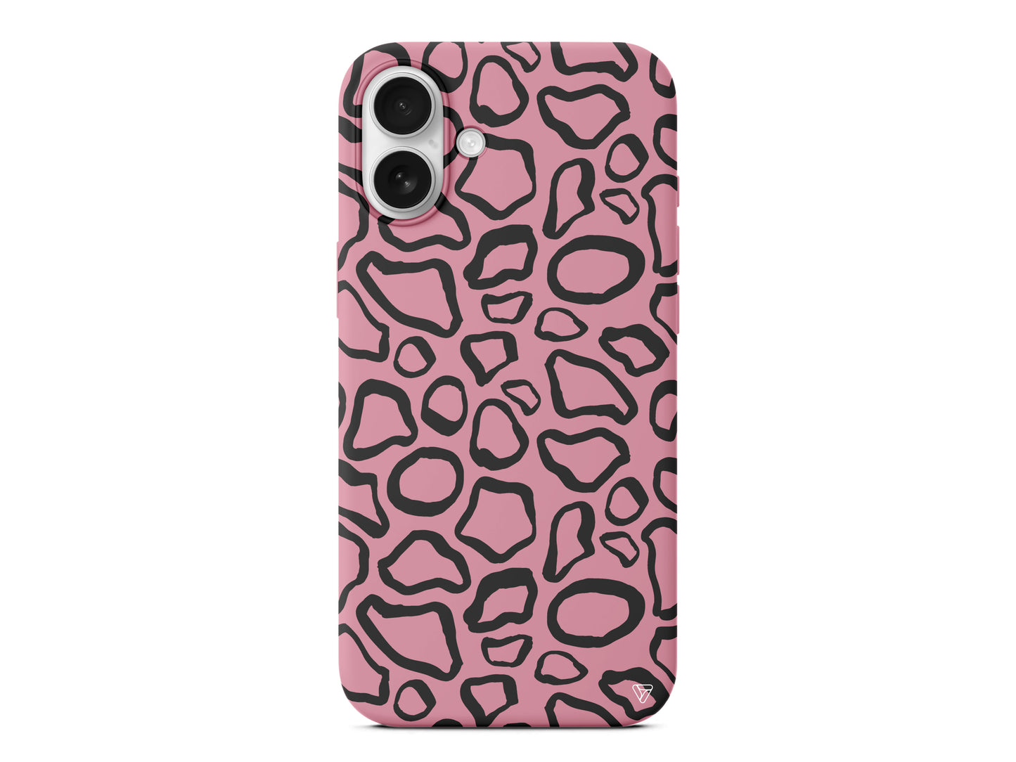 Siyah Pattern Lansman Model İçi Kadife Silikon Telefon Kılıfı