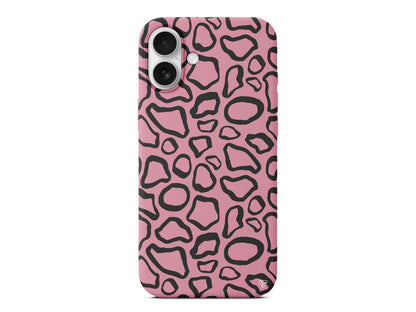 Siyah Pattern Lansman Model İçi Kadife Silikon Telefon Kılıfı