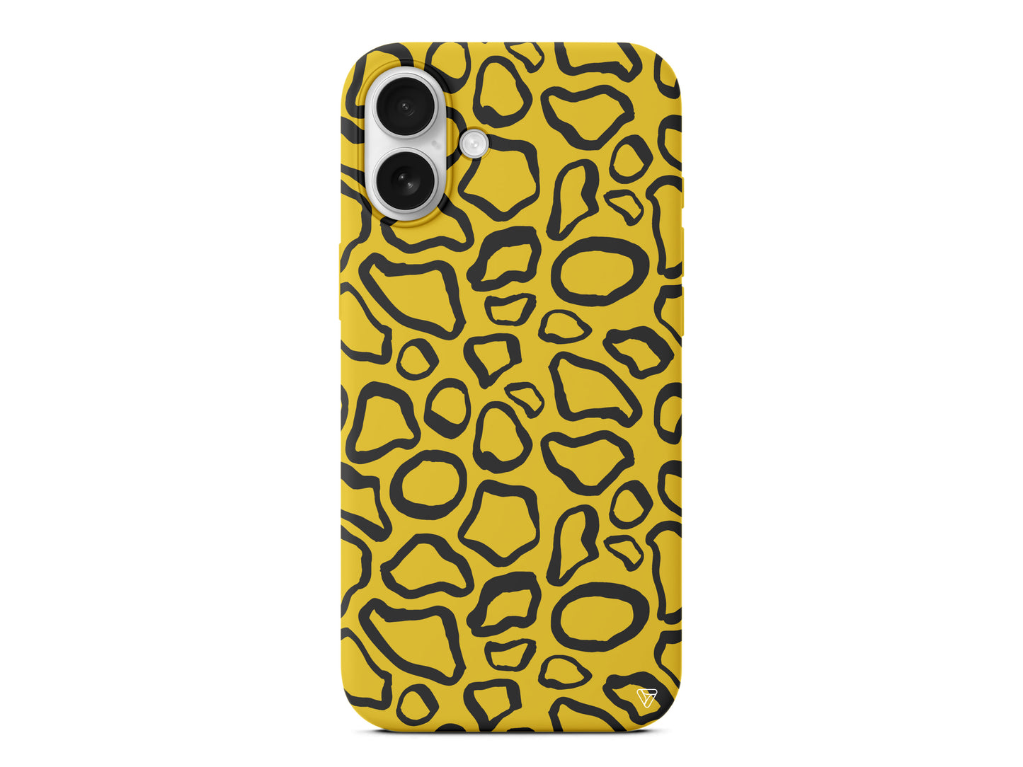 Siyah Pattern Lansman Model İçi Kadife Silikon Telefon Kılıfı