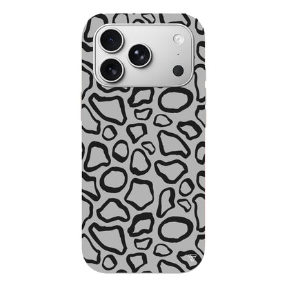 Siyah Pattern Lansman Model İçi Kadife Silikon Telefon Kılıfı