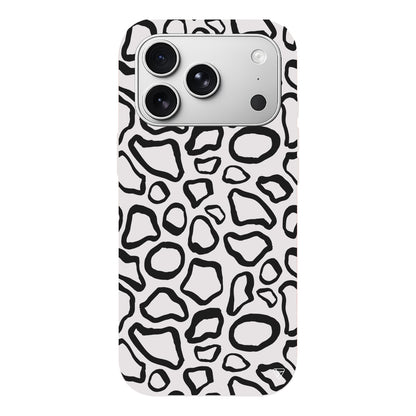 Siyah Pattern Lansman Model İçi Kadife Silikon Telefon Kılıfı