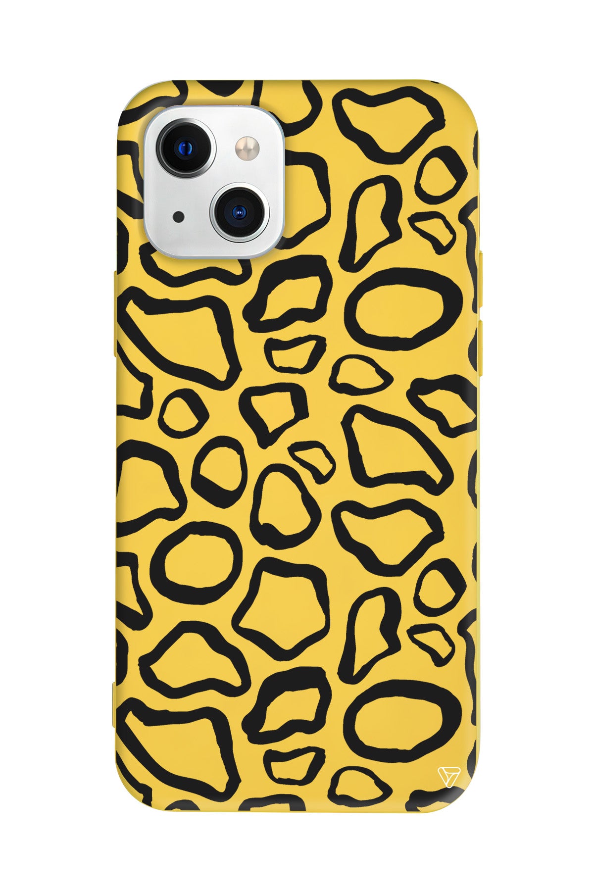 Siyah Pattern Lansman Model İçi Kadife Silikon Telefon Kılıfı